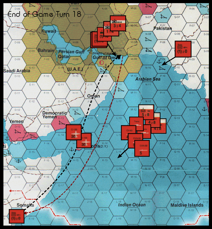 Gulf Strike - End of Game Turn 18
