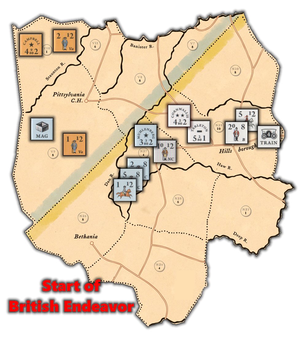 Tarleton's Quarter: Field Battle Example - Start of British Endeavor
